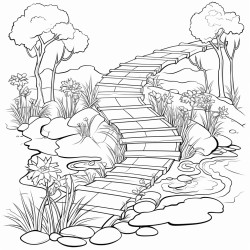 a zen tangled garden path