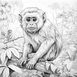 monkey in the forest