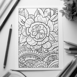 a diy colouring in that has a positive message on it
