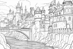 midevil dragn and castle scenes