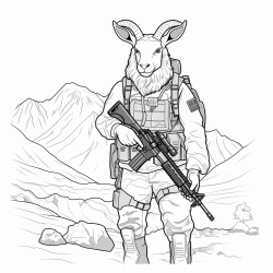 combat military tactical black goat