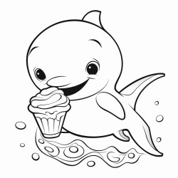 delfin con helado