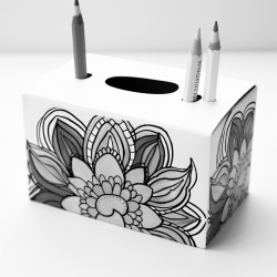tissue box bold with one tissue paper sticking out