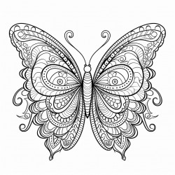 butterfly with mandala pattern inside