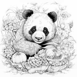 panda eats leasves