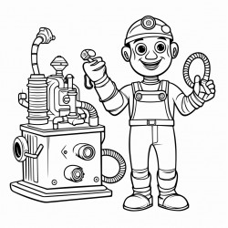 hvac tinman working with tools