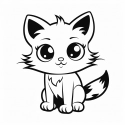 a simple cat with bog beautiful eyes