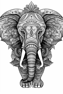 animal with mandala