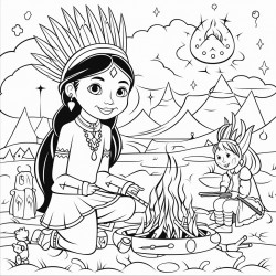 create an illustration that celebrates native american culture and traditions throu