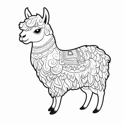 alpaca black and white