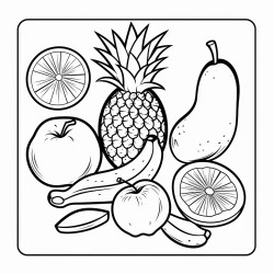 blanket with fruits