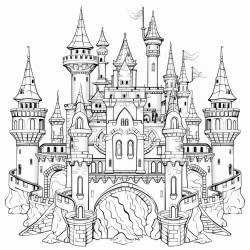 medieval castle made entirely of crystal and gems