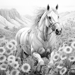 corn riding a horse