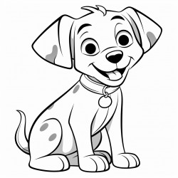 cartoon happy dalmatian puppy