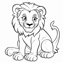 lion staring