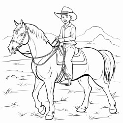 farmer on horse