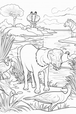 create vibrant scenes of jungles oceans and savannas filled with lions dolphins and toucans