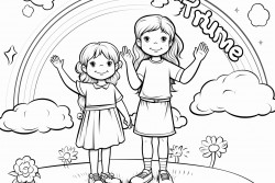 thank you nurses with sky and rainbow in the background