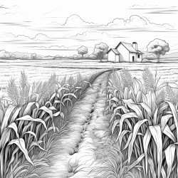 field with crops in africa
