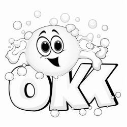 bubble letters that say okikz