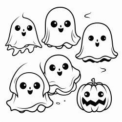 cute halloween ghosts