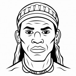 confused native african man