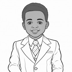 african american toddler boy in a suit