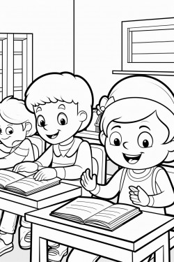 kids having fun in class