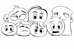 a group of simple characters some happy and some sad