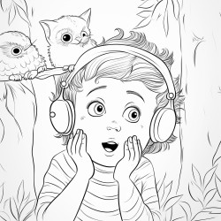 a picture of a child listening to a wise adult