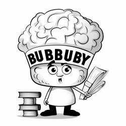 a big brain with the word indubitably