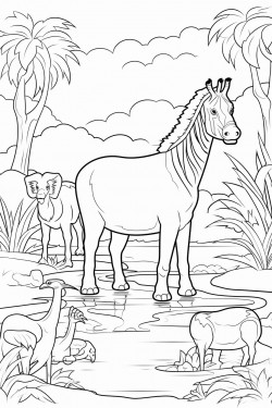 create vibrant scenes of jungles oceans and savannas filled with lions dolphins and toucans