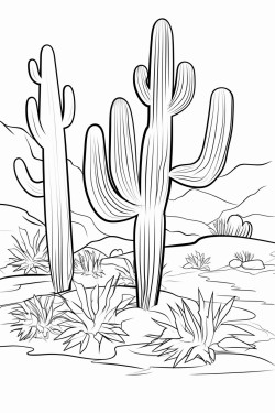 cacti in desert