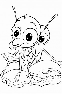 ant eating working and studying