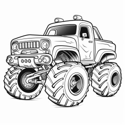 monster truck with spikes and teeth with big wheels