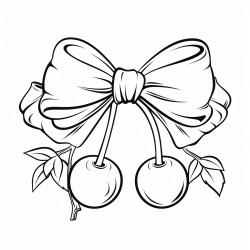 cherries with a bow