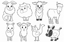 simple farm animal designs