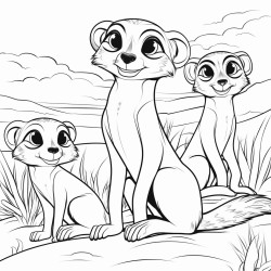 meerkats in the savannah