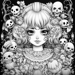 creepy kawaii girl