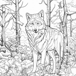 a wolf in the forest