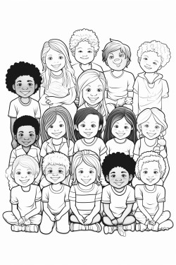 a cute class photo of 8 boys and 15 girls aged 5 yrs old