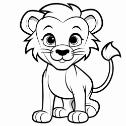 a friendly lion