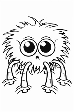 cut hairy spider with eight legs and eyeglasses