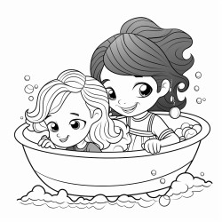 art supplies humanized taking a bath
