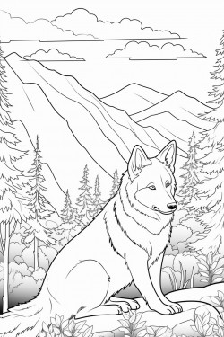 a dog in a forest near crested butte colorado