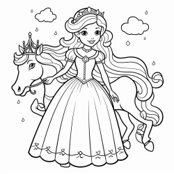 prinzessin auf einhorn