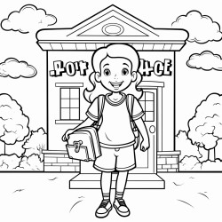 create a welcome back to school coloring page that features the text in our fifth grade era with back to school images