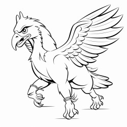 cartoon eagle on horse