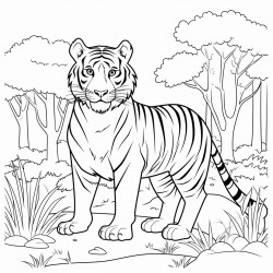 a tiger in the forest