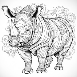 birthday zentagle style rhino and the message age like a fine rhino strong and unstoppable